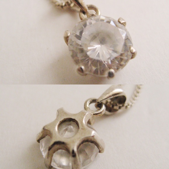 Sterling Silver 925 Necklace & Stud Earrings Set - Picture 4 of 12